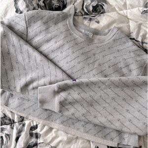 Champion Cropped Crewneck Size Large